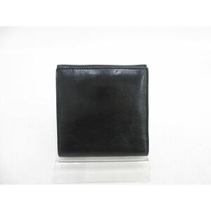 Bottega Veneta Bifold Hook Leather Wallet Black Double